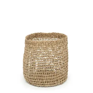 Rootz Lang Co Basket - Storage Basket - Seagrass Woven Basket - Durable & Stylish - 37cm x 35cm x 37cm