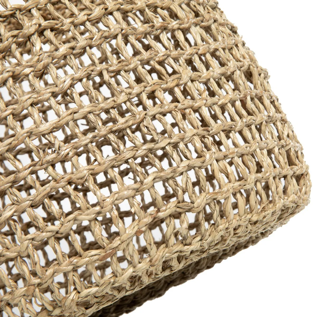 Rootz Lang Co Basket - Storage Basket - Seagrass Woven Basket - Durable & Stylish - 37cm x 35cm x 37cm
