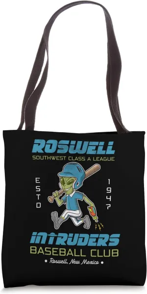 Roswell NM Intruders Minor League Retro Baseball Team Tote Bag