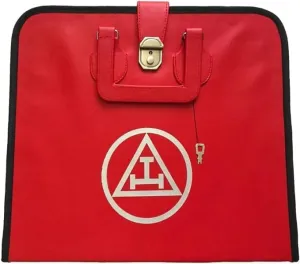 ROYAL ARCH CHAPTER APRON CASE - RED IMITATION LEATHER MM, WM, PROVINCIAL