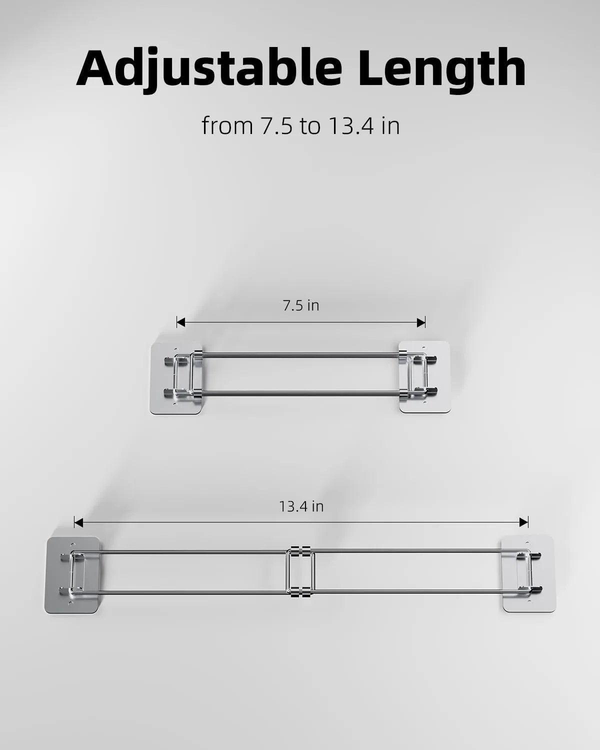 RV Shower Corner Storage Bar, 7.5-13.4 inches RV Bathroom Travel Trailer Storage Organization Coner Bar, Stainless Steel RV Shower Corner Shelf Rod in Camper Must Haves Accessories (2 Pack)