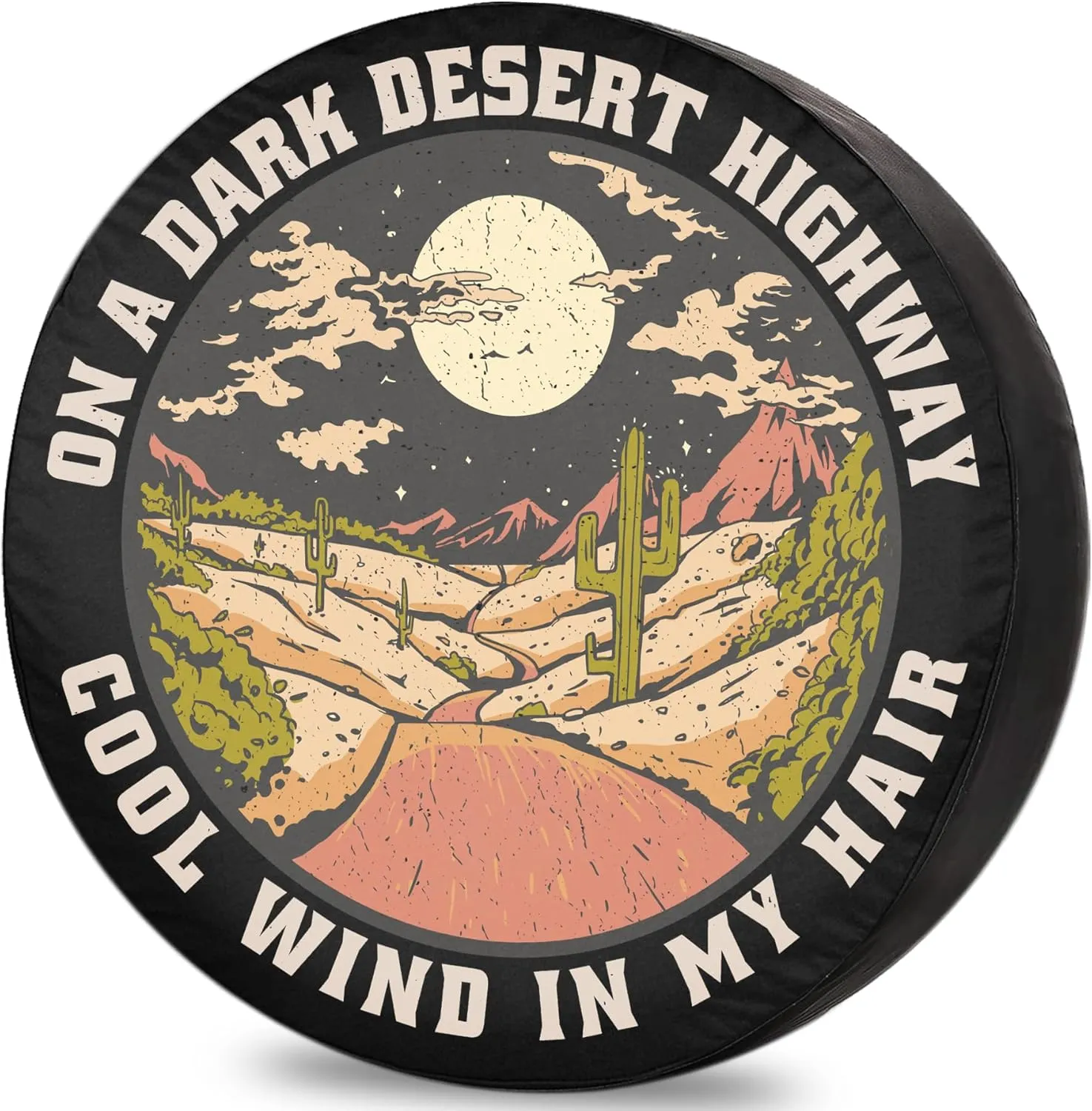 RV Tire Covers Spare Desert Wind Landscape Camper Wheel Trailer Truck Travel Trailer SUV RV Universal Fits 12 Inch
