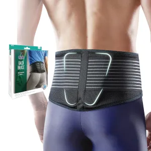 RW500 Back Support Belt with Lumbar Pad - Alleviates Lower Back Pain Relief, Sciatica Pain Relief, Herniated Disc, Scoliosis - Ideal for Office Workers & Daily Comfort (Black, S/M, 1-Pack)