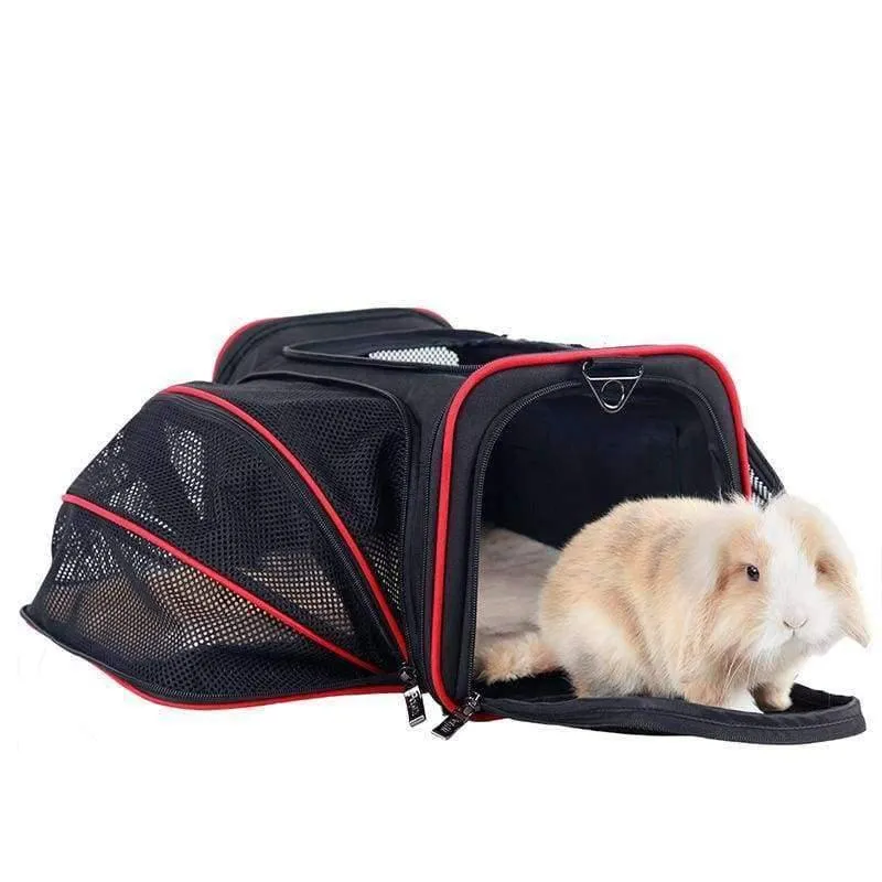 Rynx | Expandable portable pet dog car travel bag for small dogs Oxford breathable cat carrier outdoor car travel accessories