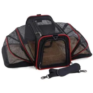 Rynx | Expandable portable pet dog car travel bag for small dogs Oxford breathable cat carrier outdoor car travel accessories