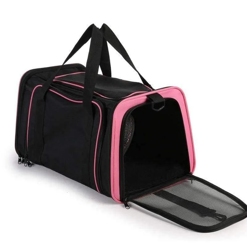 Rynx | Expandable portable pet dog car travel bag for small dogs Oxford breathable cat carrier outdoor car travel accessories