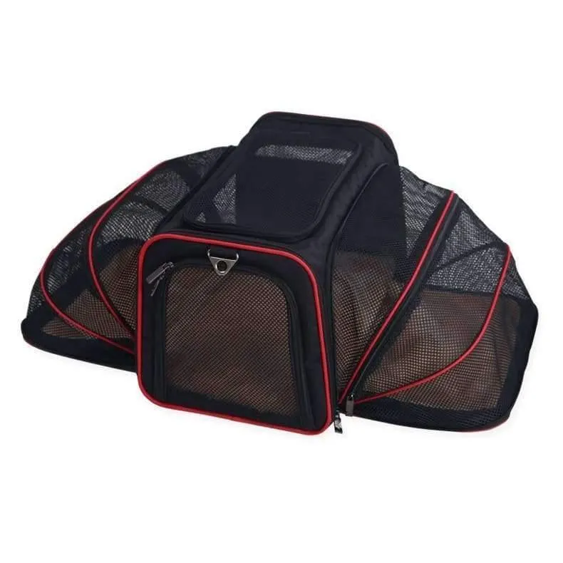 Rynx | Expandable portable pet dog car travel bag for small dogs Oxford breathable cat carrier outdoor car travel accessories