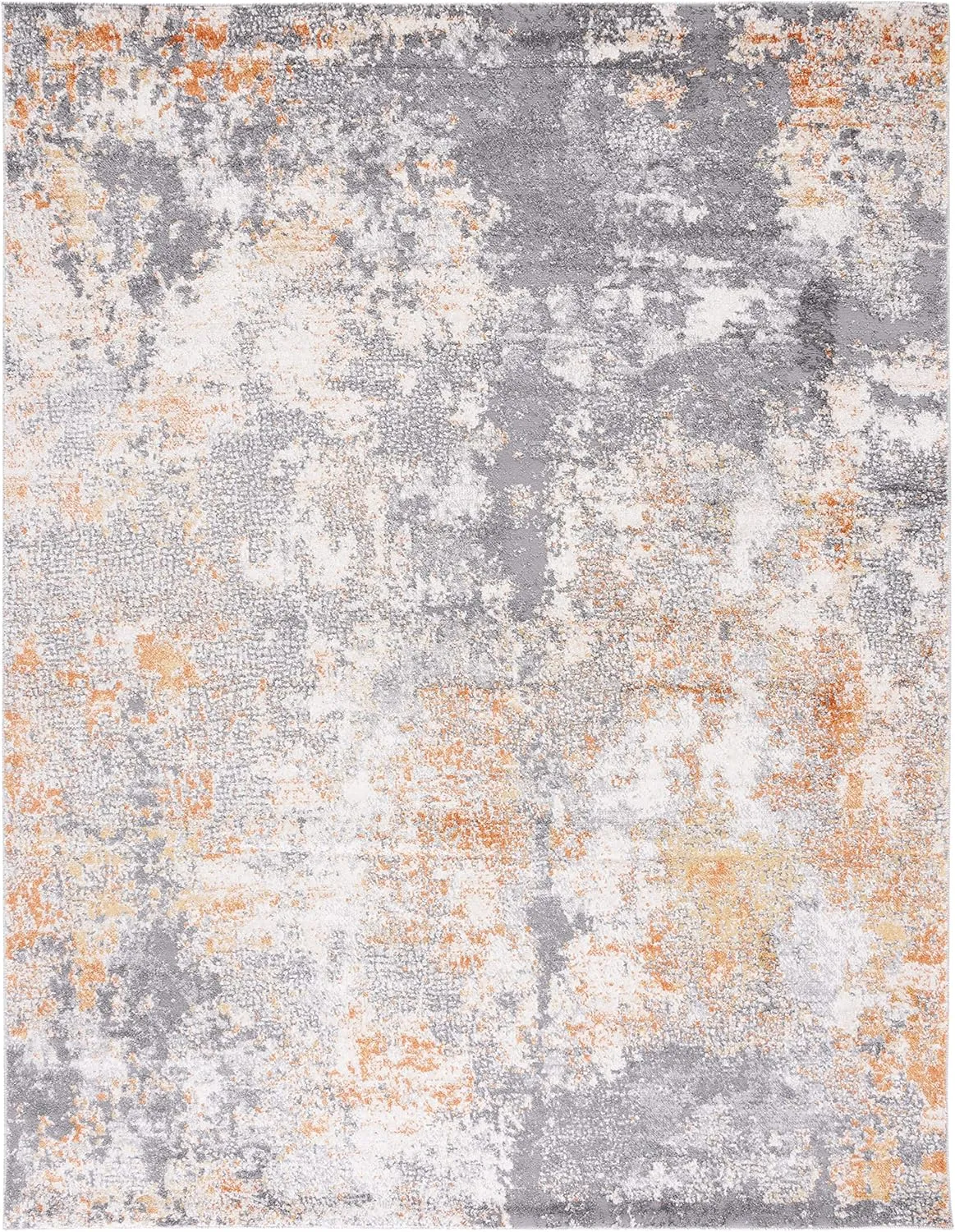 SAFAVIEH Aston Collection Area Rug - 9' x 12', Grey & Gold, Modern Abstract Design, Non-Shedding & Easy Care, Ideal for High Traffic Areas in Living Room, Bedroom (ASN710G)