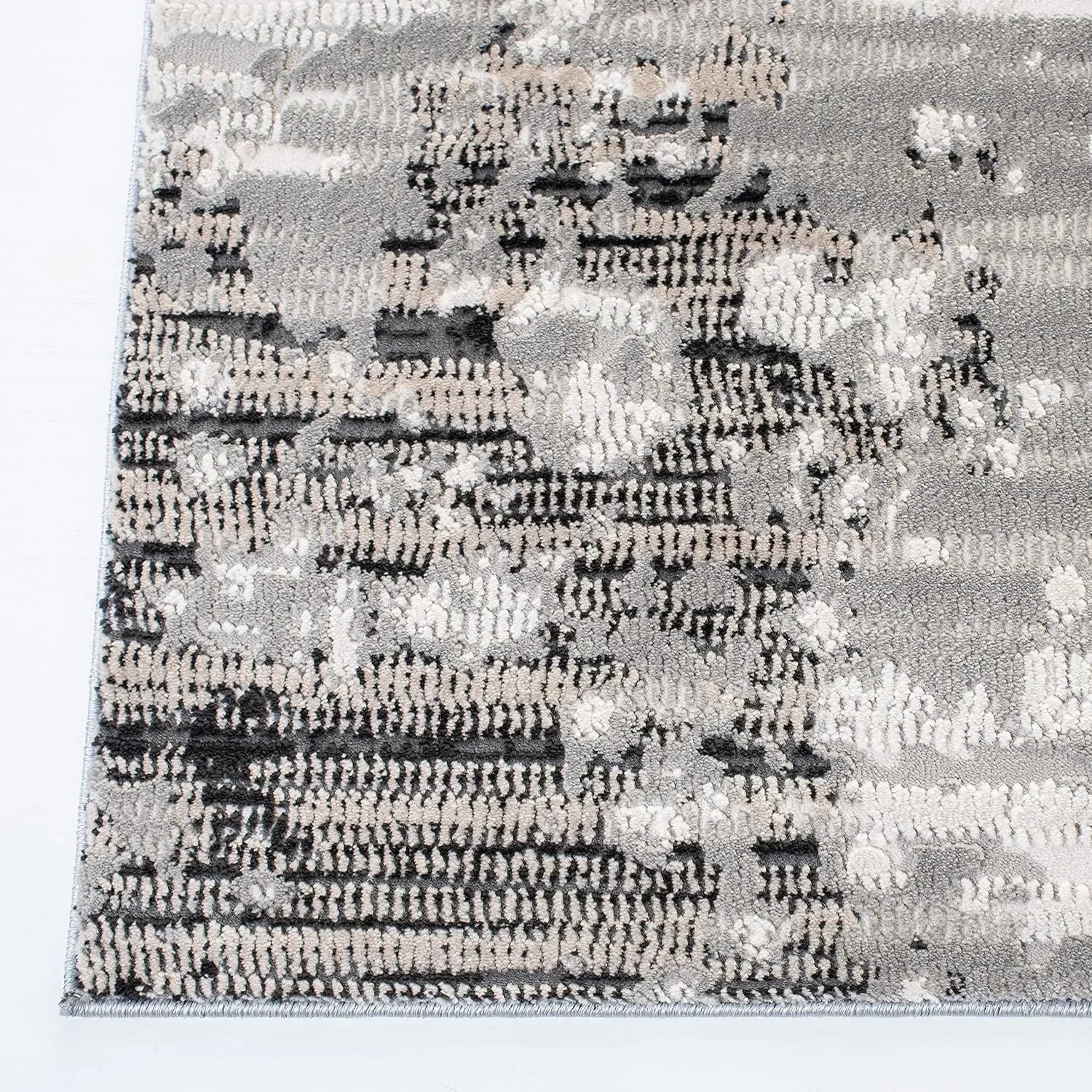 SAFAVIEH Invista Collection Area Rug - 5'3" x 7'6", Ivory & Grey, Modern Abstract Design, Non-Shedding & Easy Care, Ideal for High Traffic Areas in Living Room, Bedroom (INV638A)
