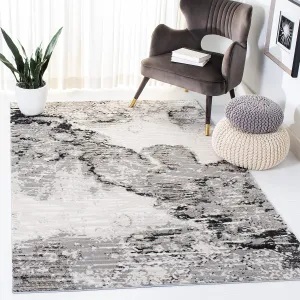 SAFAVIEH Invista Collection Area Rug - 5'3" x 7'6", Ivory & Grey, Modern Abstract Design, Non-Shedding & Easy Care, Ideal for High Traffic Areas in Living Room, Bedroom (INV638A)