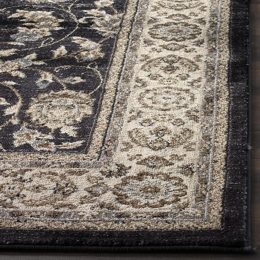 SAFAVIEH Lyndhurst Collection Runner Rug - 2'3" x 8', Anthracite & Cream, Traditional Oriental Design, Non-Shedding & Easy Care, Ideal for High Traffic Areas in Living Room, Bedroom (LNH340D)