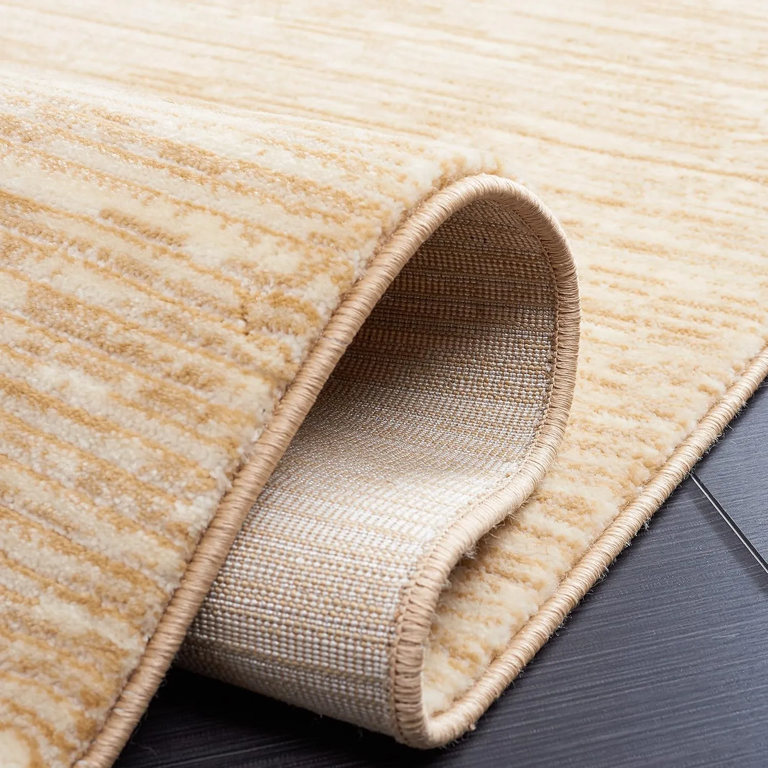 SAFAVIEH Vision Collection Area Rug - 9' x 12', Beige, Modern Ombre Tonal Chic Design, Non-Shedding & Easy Care, Ideal for High Traffic Areas in Living Room, Bedroom (VSN606H)