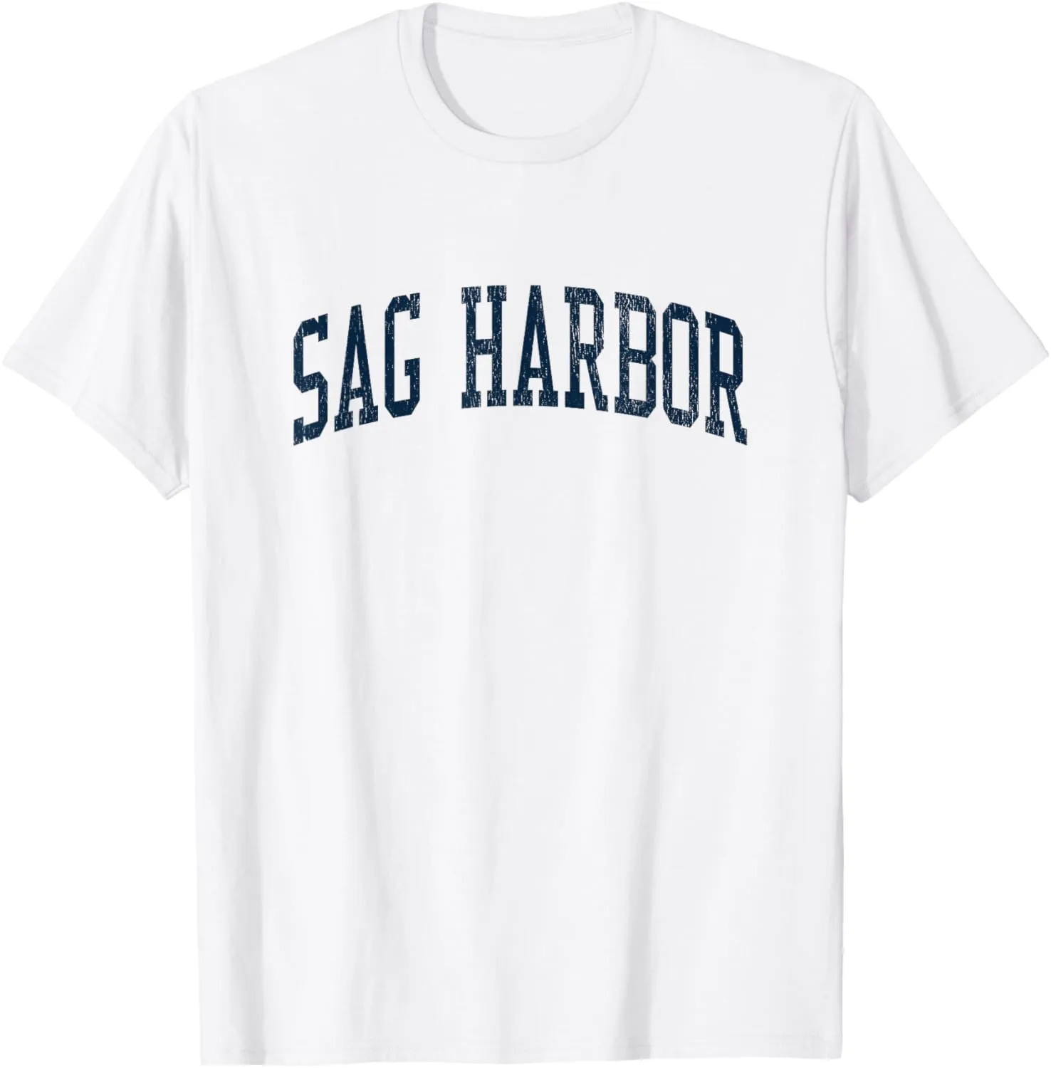 Sag Harbor NY Vintage Athletic Sports JSN2 Navy Print T-Shirt