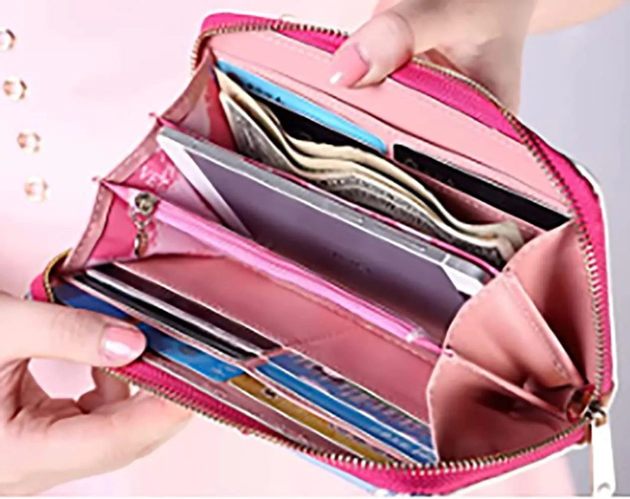 Sailor Moon Kawaii Women Wallet PU Leather Long Credit Card Case Holder Cellphone Pouch Girls Zipper Coins Purse (Green)
