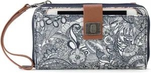 Sakroots Artist Circle Smartphone Crossbody in Coated Canvas, Detachable Wristlet Strap