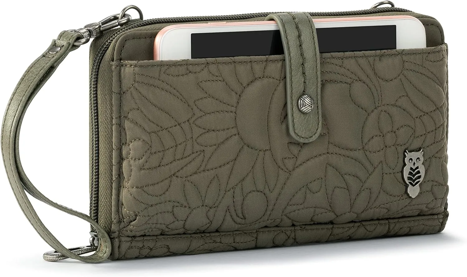 Sakroots Artist Circle Smartphone Crossbody in Eco Twill, Detachable Wristlet Strap