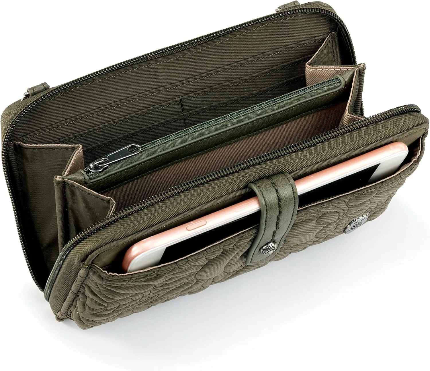 Sakroots Artist Circle Smartphone Crossbody in Eco Twill, Detachable Wristlet Strap