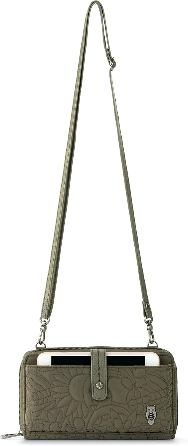 Sakroots Artist Circle Smartphone Crossbody in Eco Twill, Detachable Wristlet Strap