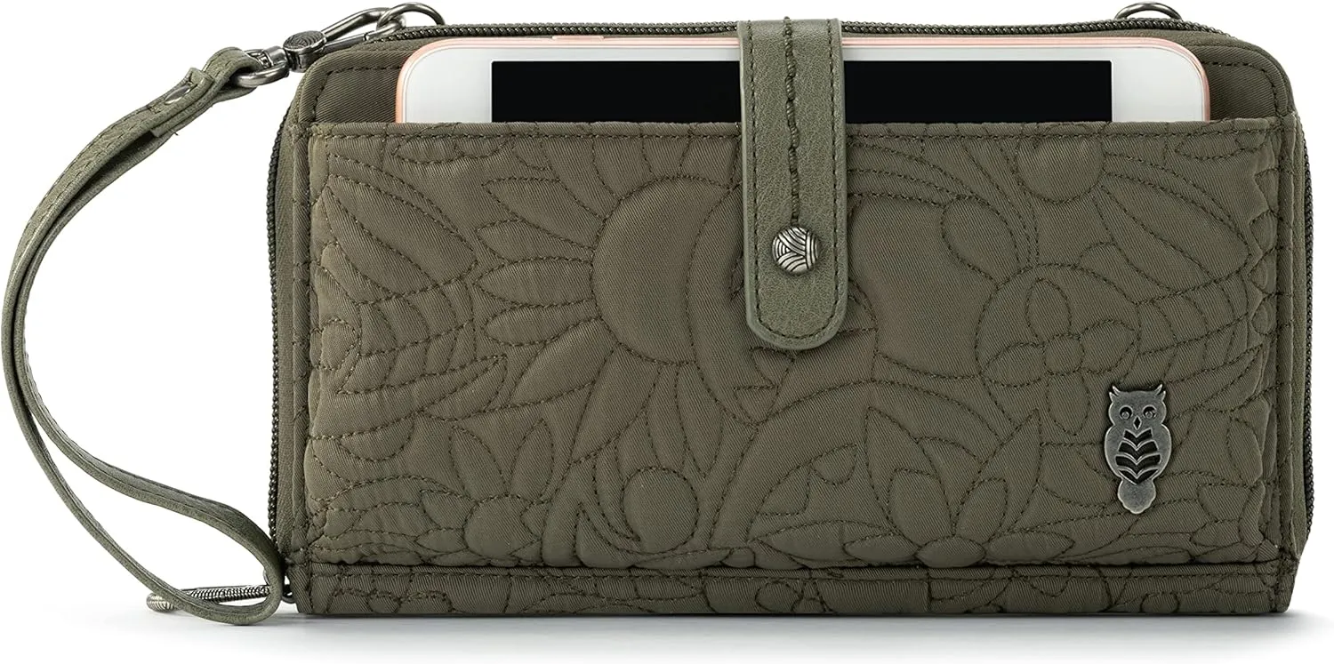 Sakroots Artist Circle Smartphone Crossbody in Eco Twill, Detachable Wristlet Strap