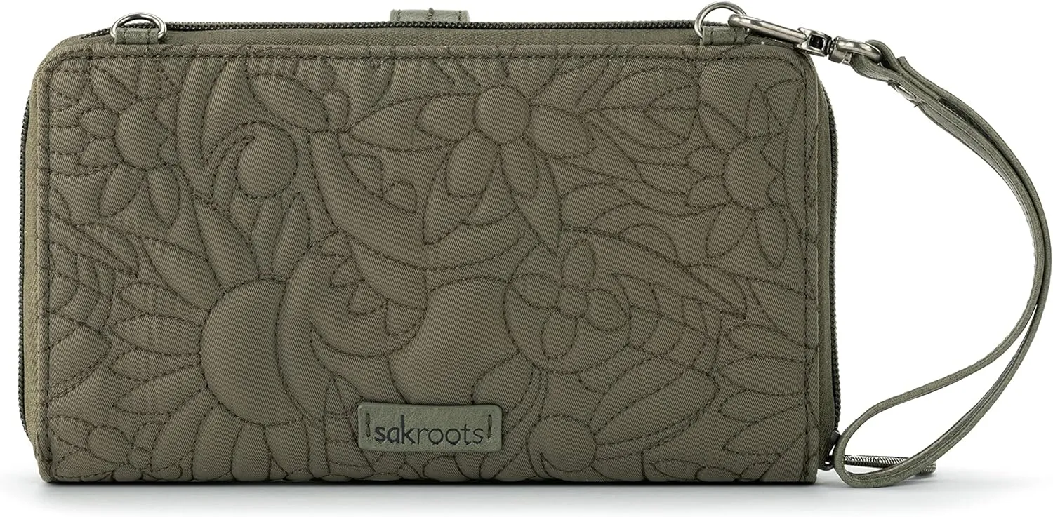 Sakroots Artist Circle Smartphone Crossbody in Eco Twill, Detachable Wristlet Strap