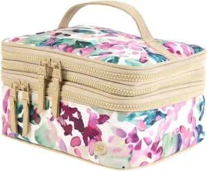 Samantha Brown 2-Tier Travel Cosmetic Organizer, Expandable, Multiple Colors, 9.25L x 7.5W x 4.5H inches (Mauve)
