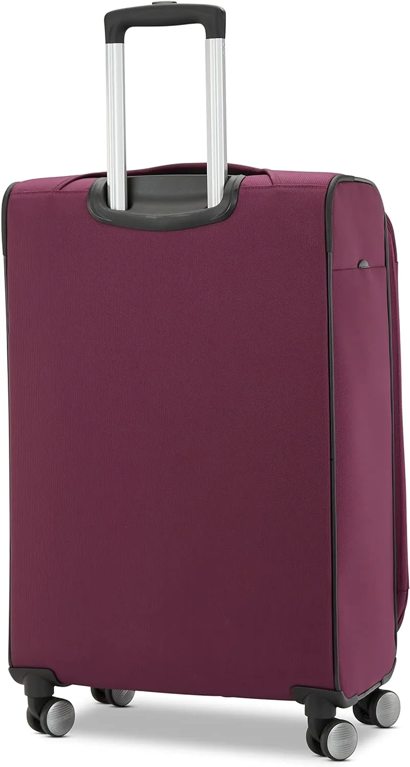 Samsonite Ascella 3.0 Softside Expandable Luggage with Spinner Wheels, Med EXP Spinner, Light Plum
