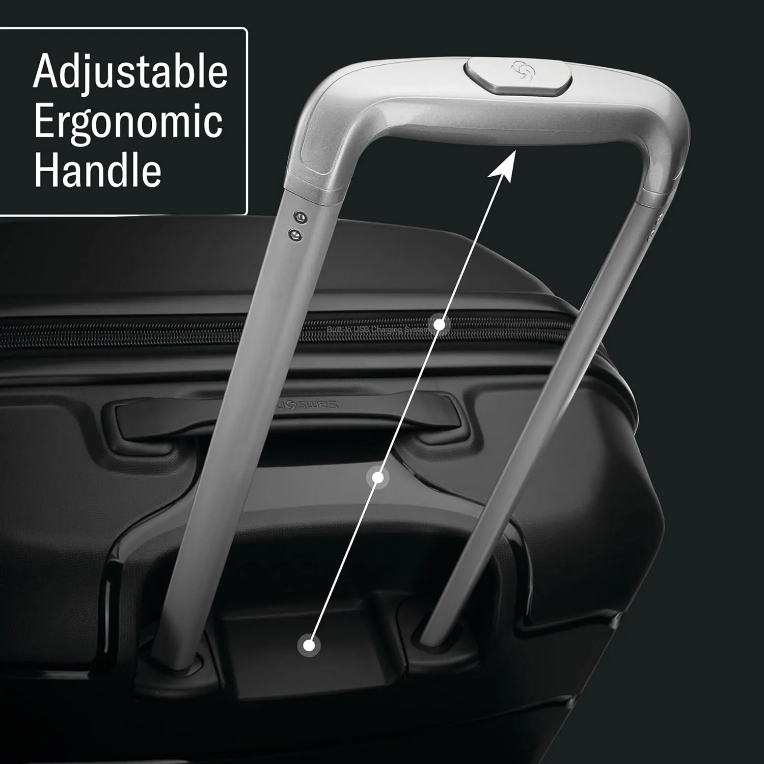 Samsonite Freeform Hardside Expandable with Double Spinner Wheels, White, Checked-Medium 24-Inch