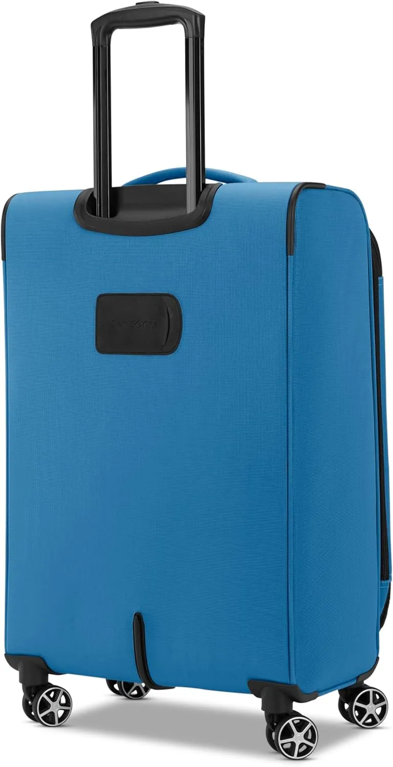 Samsonite Saire LTE Softside Expandable Luggage with Spinner Wheels, Carribean Blue, 2-Piece Set (Carry-on/Medium)