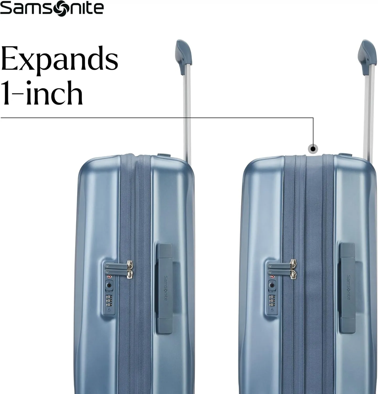 Samsonite UpLIFT 27" Lightweight Hardside Large Checked Luggage with Spinner Wheels - Expandable Luggage - Airline-Approved, Polycarbonate Hard Suitcase for Ultra Lightweight Travel - Elemental Blue