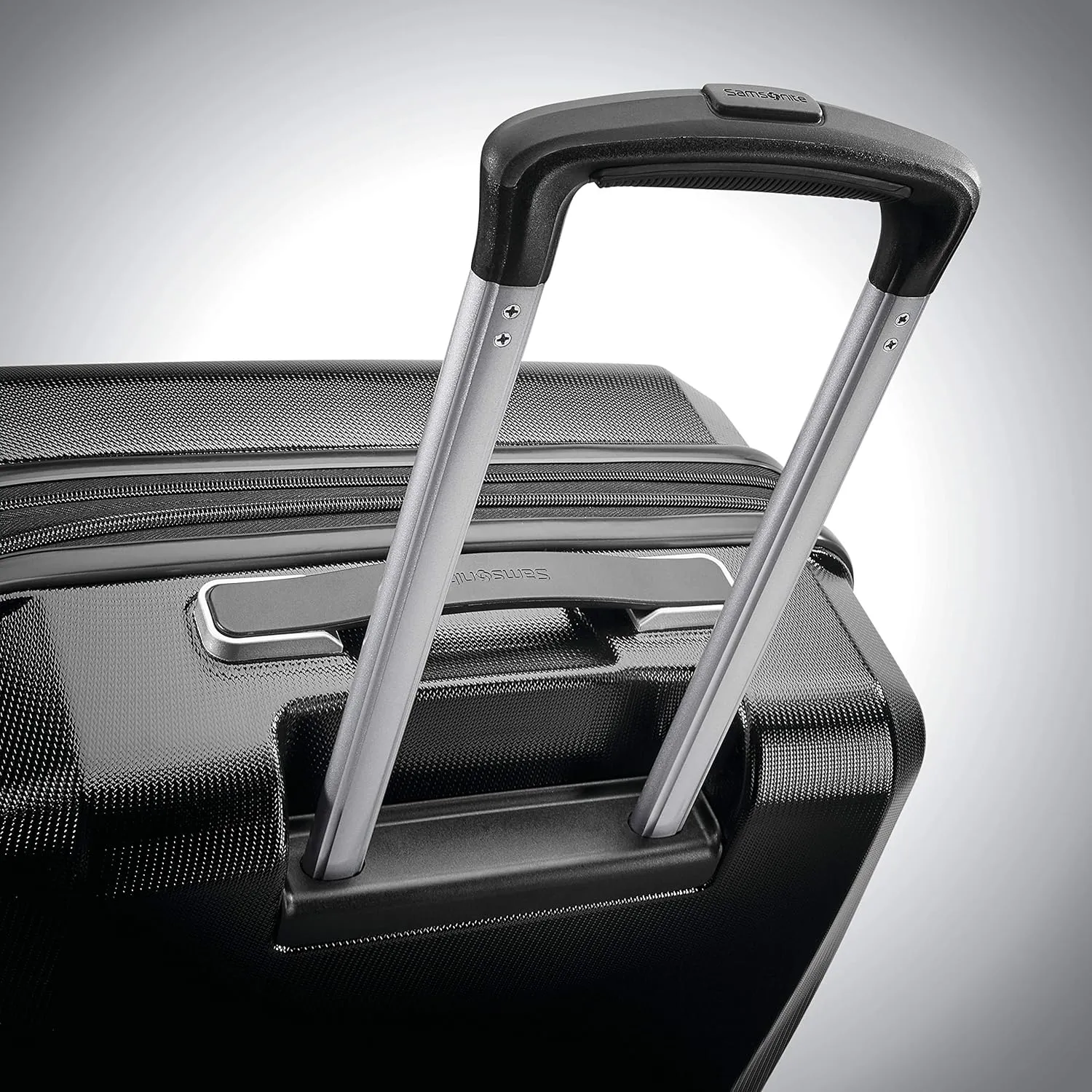Samsonite Winfield 3 DLX Hardside Expandable Luggage with Spinners, Black, Checked-Medium 25-Inch