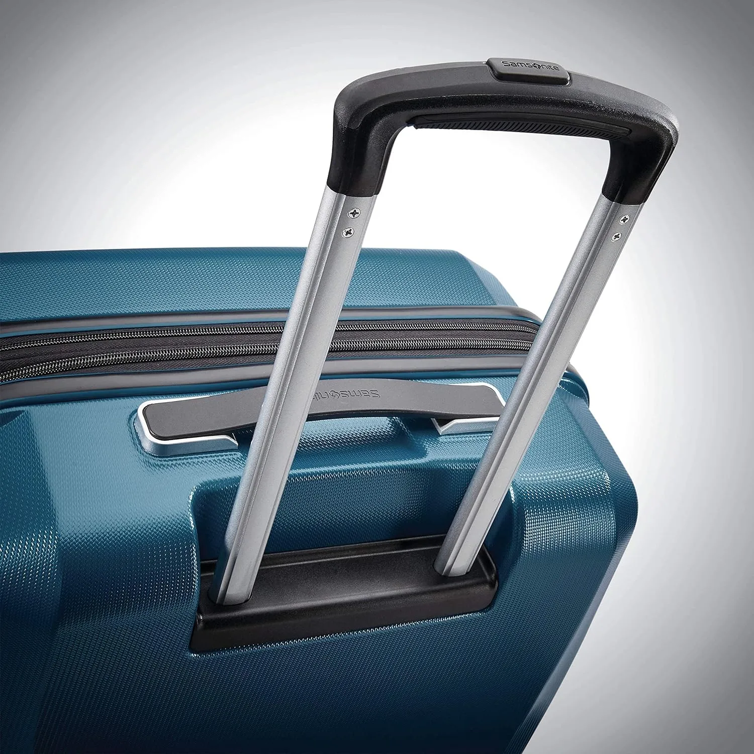 Samsonite Winfield 3 DLX Hardside Expandable Luggage with Spinners, Navy, Checked-Large 28-Inch