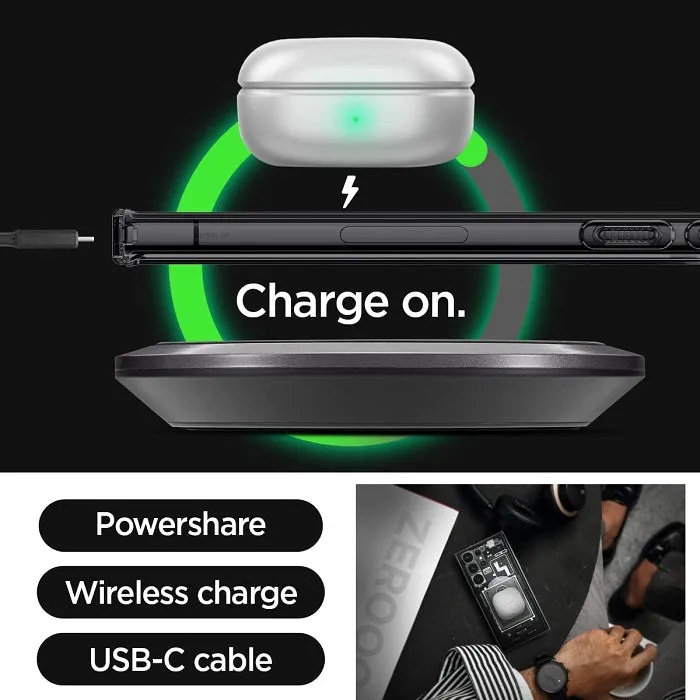 Samsung Galaxy S24 Ultra Hybrid Zero One Case, Machinery Pattern with Magsafe - Black