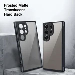 Samsung Galaxy S24 Ultra Shock Proof Hybrid Back Cover Case - Smoke Black