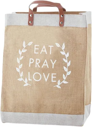 Santa Barbara Design Studio Hold Everything Market Tote Bag, 13" x 18", Eat Pray Love