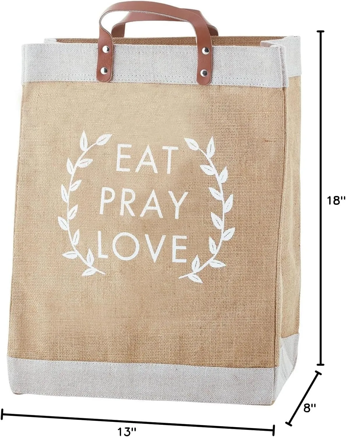 Santa Barbara Design Studio Hold Everything Market Tote Bag, 13" x 18", Eat Pray Love