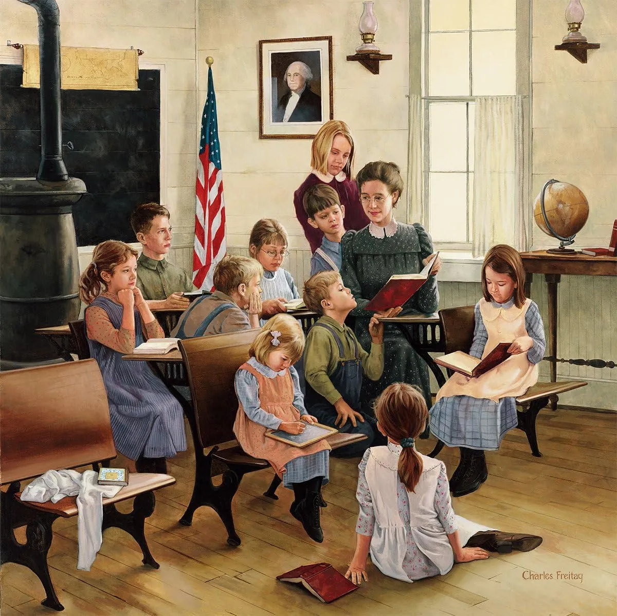 School Days 15x15 Signed and Numbered Edition Print