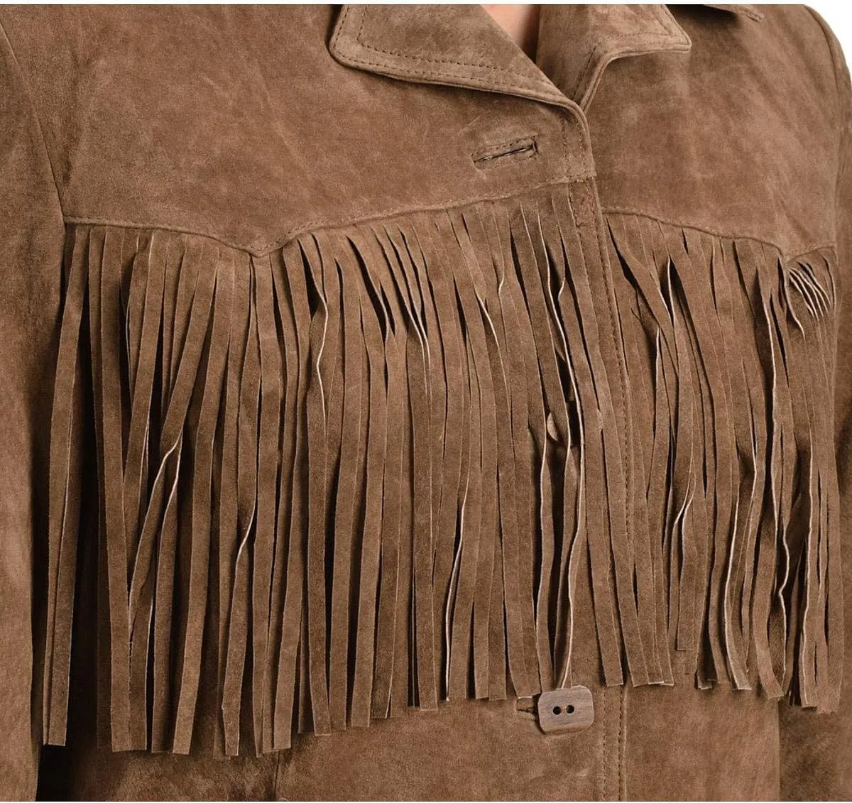 Scully Western Jacket Womens Leather Fringe Button Cinnamon F0_L74