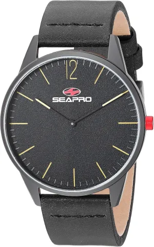 Seapro Men's SP0102 Black Hole Analog Display Quartz Black Watch