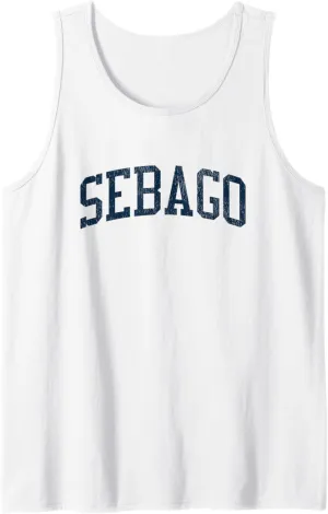 Sebago ME Vintage Athletic Sports JSN2 Navy Print Tank Top