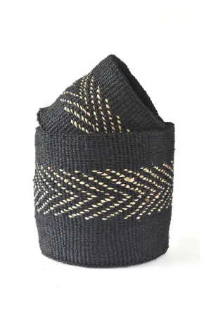 Set of 2 Small Arrow Banana Fiber and Sisal Bins