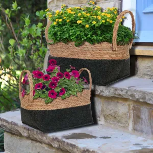 Set of 2 Two Tone Planter Baskets