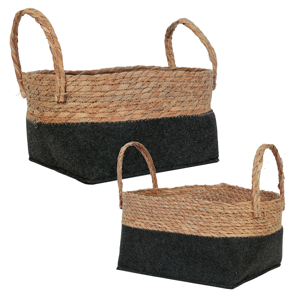 Set of 2 Two Tone Planter Baskets