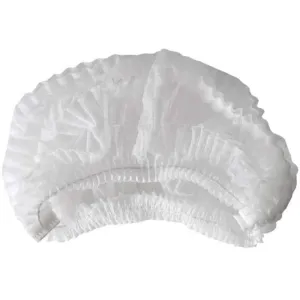 SETH - 100 Pack 21" Disposable Mop Mob Nonwoven Bouffant Clipped Head Cover Caps | Hair Net | Beauty Salon Spa | Cooking Food Service Catering |Spray Tanning (white)