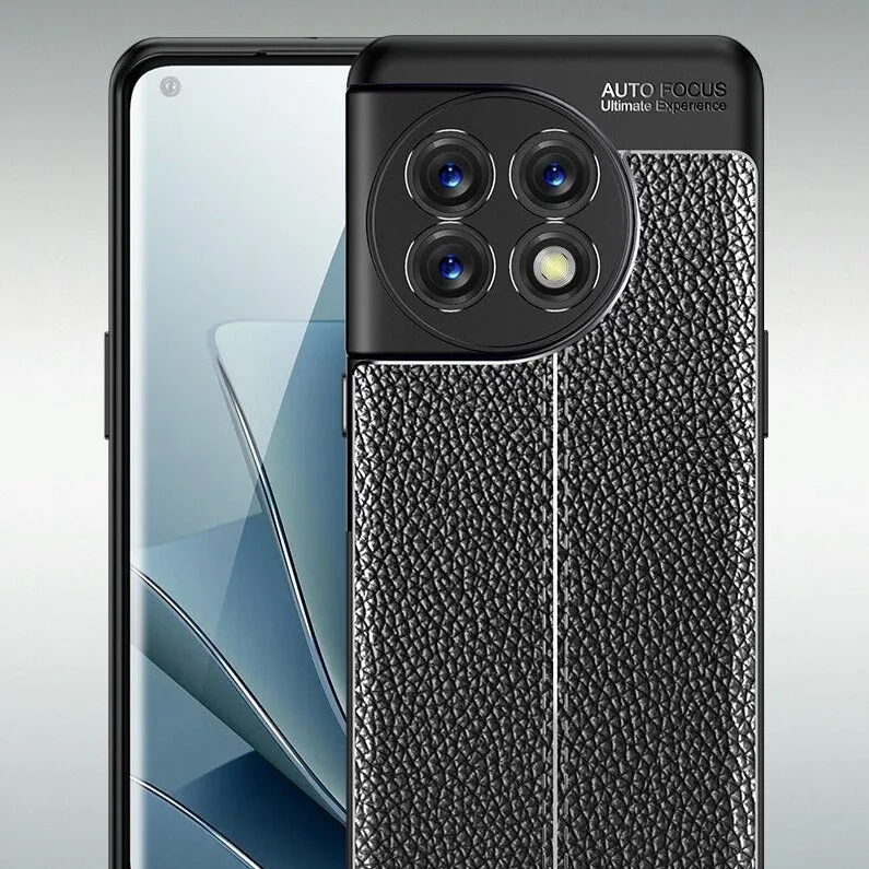 Shockproof Leather Texture Soft Silicone OnePlus Case