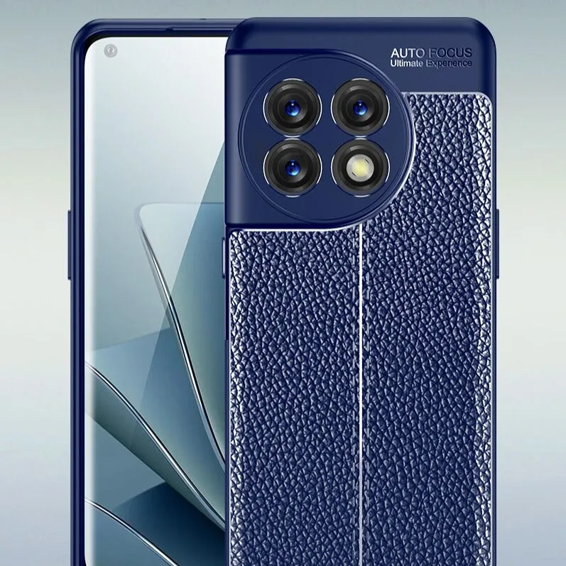 Shockproof Leather Texture Soft Silicone OnePlus Case