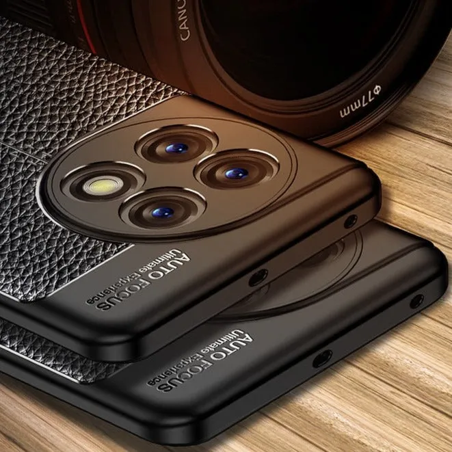 Shockproof Leather Texture Soft Silicone OnePlus Case