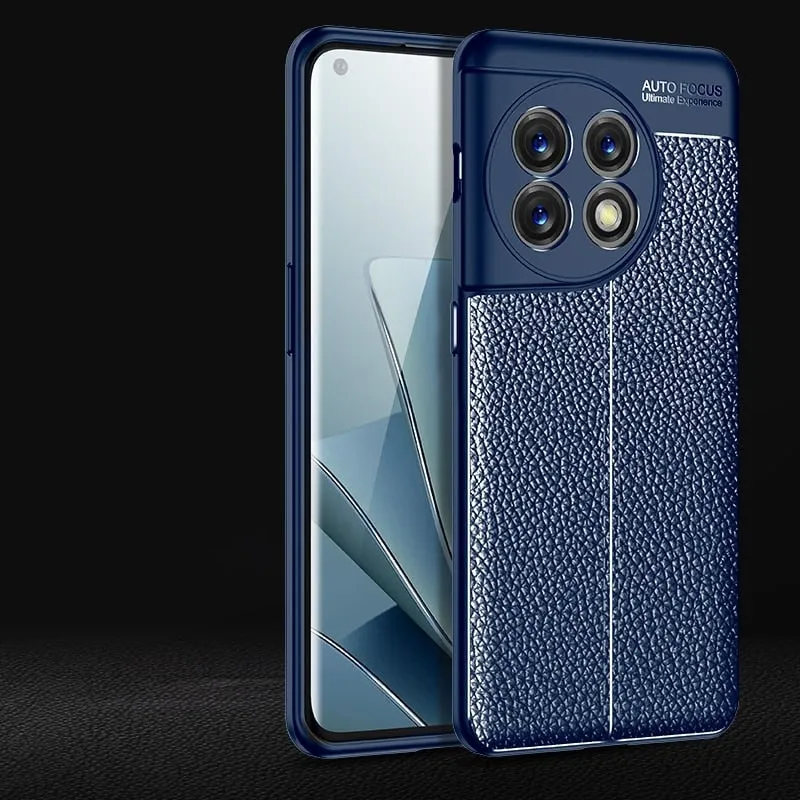Shockproof Leather Texture Soft Silicone OnePlus Case