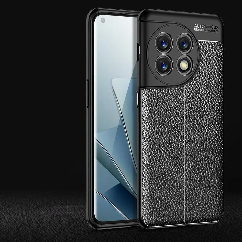 Shockproof Leather Texture Soft Silicone OnePlus Case
