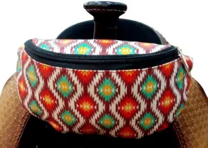 Showman Aztec Print Insulated Nylon Saddle Pouch