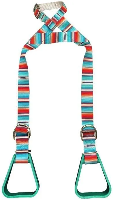 Showman Heavy Duty Nylon Adjustable Buddy Stirrups w/Serape Southwest Print